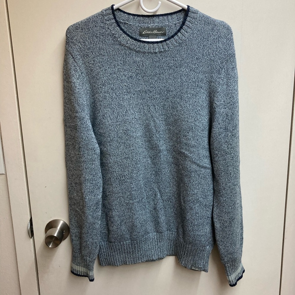 Men’s Eddie Bauer Blue Knit Crewneck Sweater size Small